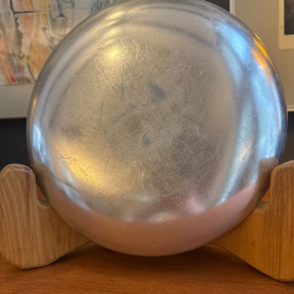 Mid Century 10” Round Mosaic Tray/ Plate Gray brown White and Leaf Tiles - Picture 8 of 11